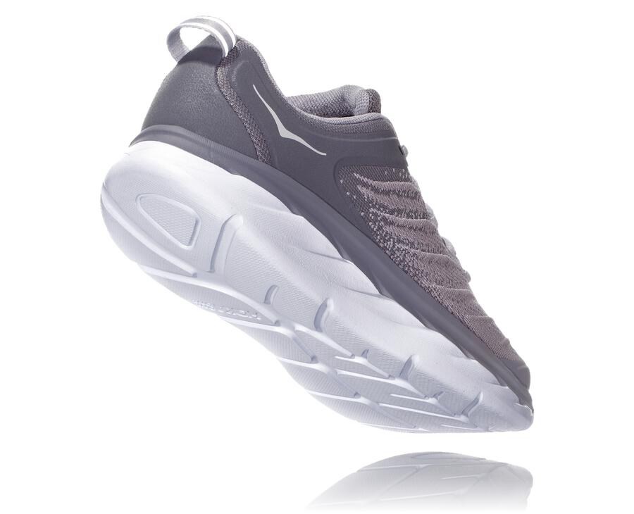Hoka One One Womens Running Shoes - Akasa - Grey - GJIC82915